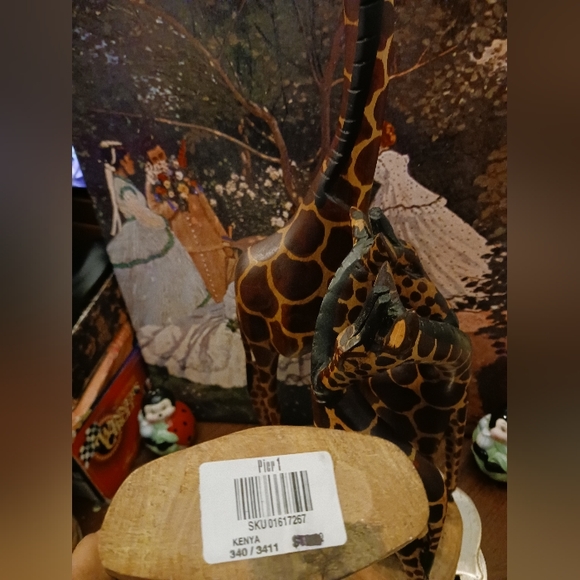 🪵Family Of Giraffe(4)Wood Sculpture  African Art Hand Carved Made In Kenya🇰🇪 - Picture 12 of 16